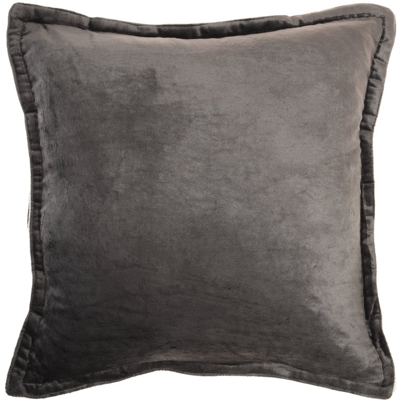 Reversible Throw Pillow, Charcoal Gray