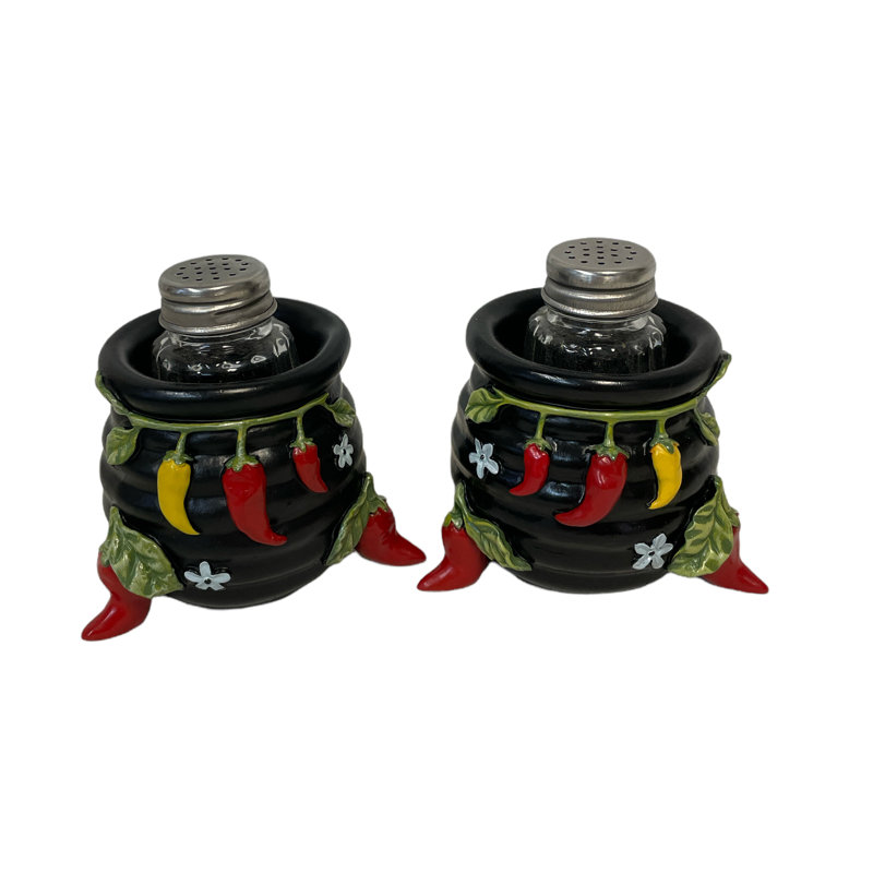 Ensemble de support à salière et poivrière en polyrésine