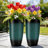 23.5" Faux-Ceramic Tall Planters, Weather-Resistant for Outdoor/Indoor Use-1689281737