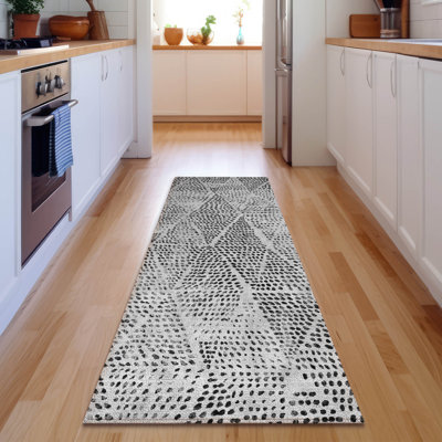 Premium Machine Washable Cerrito AMF591 Pewter Rug