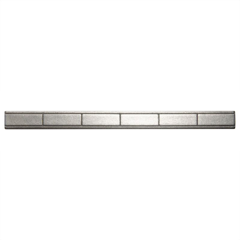 6'' L x 0.5'' W Tile Trim, Pewter Nickel