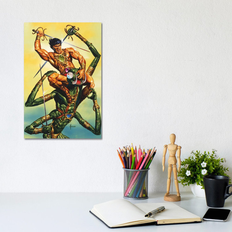 The Battle With Zad by Joe Jusko - Wrapped Canvas Print, 30.48 cm H x 45.72 cm W