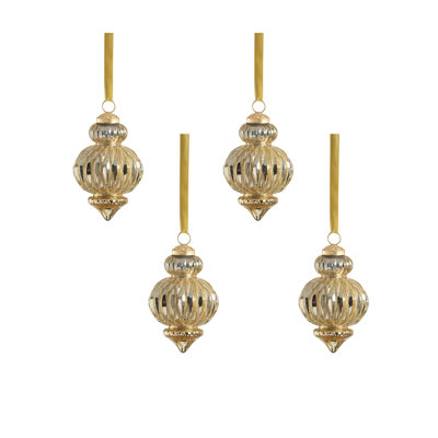 Cola Gleaming Ripple Hanging Ornaments, Set of 4