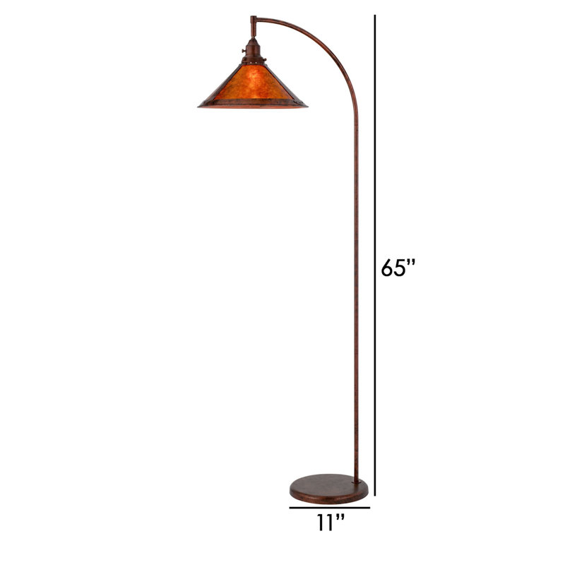 Bojislav 65'' Brown Arched Floor Lamp