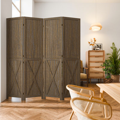 Solid Wood Folding Room Divider