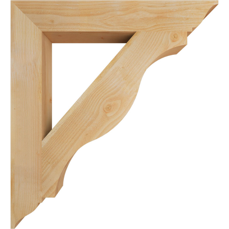 Support traditionnel Funston, Douglas, H 44 po x l 6 po x P 40 po, Scié brut