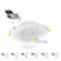 Adjustable Downlight 4'' Selectable Color Temperature Dimmable IC Rated LED Canless Recessed Lighting Kit