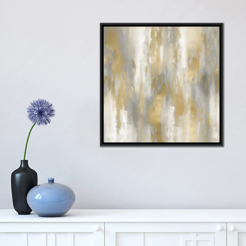 «Apex Gold II», reproduction sur toile, H 18 po x l 18 po x P 1,5 po, Toile avec cadre noir, Pas de tapis