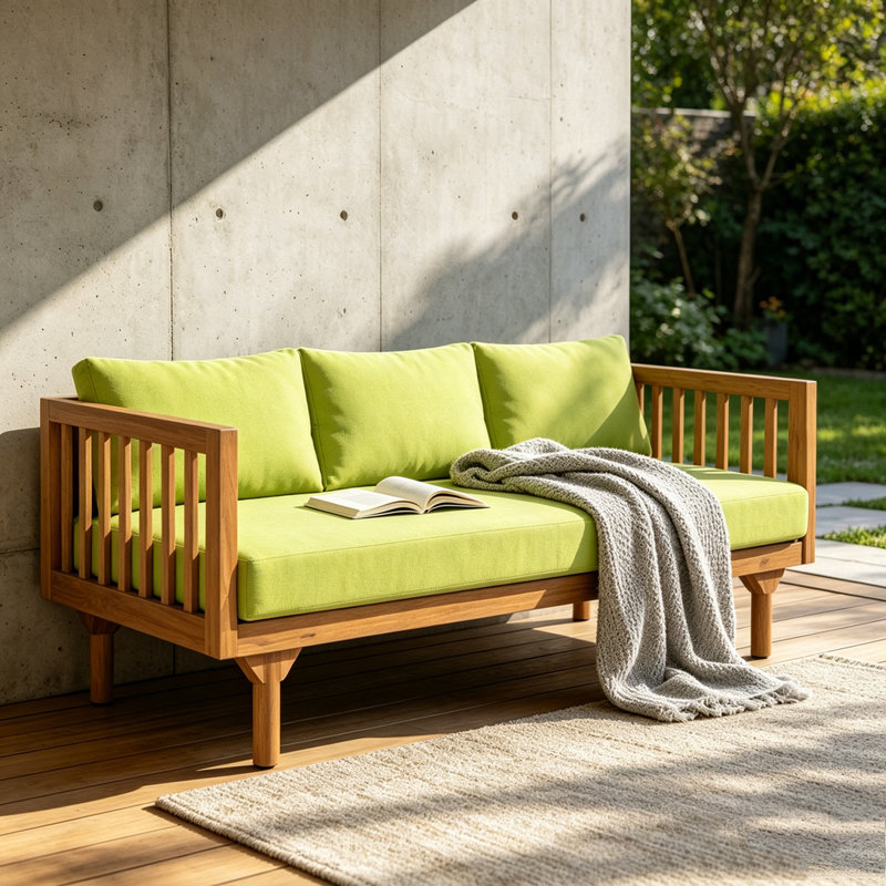 Canapé de patio 3 places, green