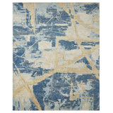 Berghildur Wool Abstract Area Rug