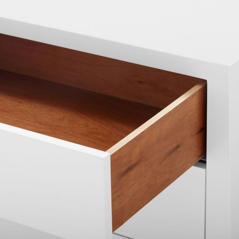 Madison 3 - Drawer Nightstand, Chiffon White