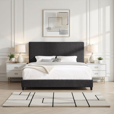 Aryia Boucle Upholstered Platform Bed