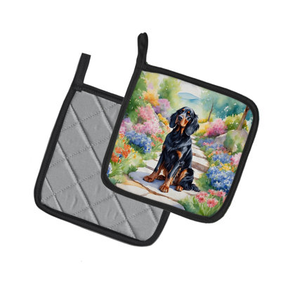 Caroline's Treasures Floral Polyester Potholder Set