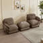 Canapé d'angle en chenille avec pouf amovible-669412280