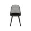 Fauteuil Lily moderne pour l'extérieur - Polypropylène noir, hauteur 83,2 cm, assise résistante aux intempéries avec base stable en maille losange, profondeur de l'emballage 70 cm