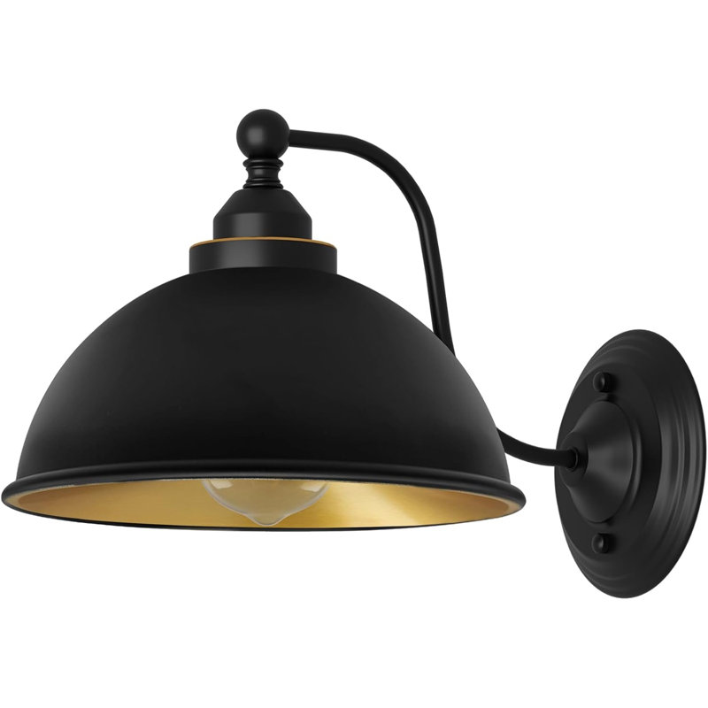 Armed Sconce, Black Inner Gold