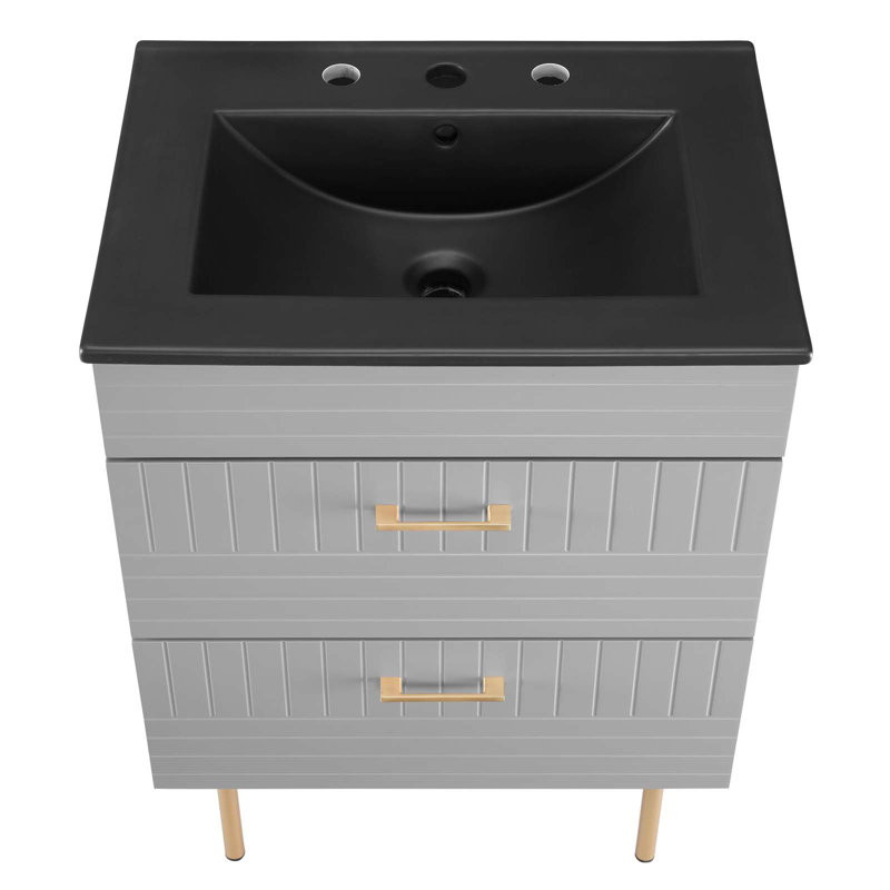 Meuble-lavabo 24 po Day Break par Modway, Gris clair