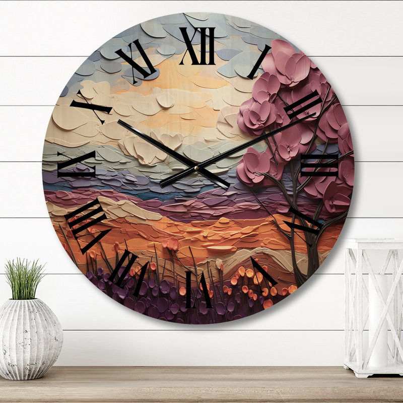 Horloge murale en bois massif Patmar, Petit
