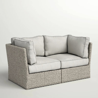 Outdoor Fully Assembled With Modular Layout And 6 Water - Cushions Rust Aluminum Comfortable 2 Seater Machine Washable