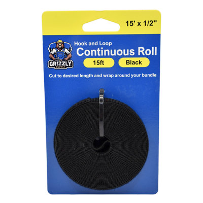 1/2” Hook and Loop Continuous Roll 15ft/roll