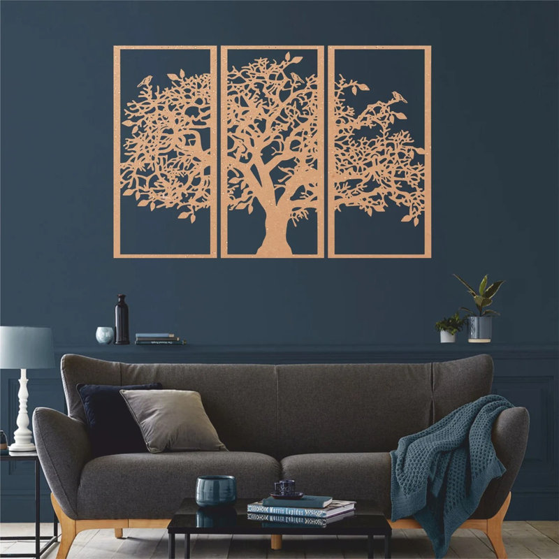 Moriann Traditional Wall Decor on Metal, Copper, 110cm H x 75cm W