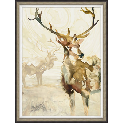 Fauve d'observation 1 - Peinture avec cadre