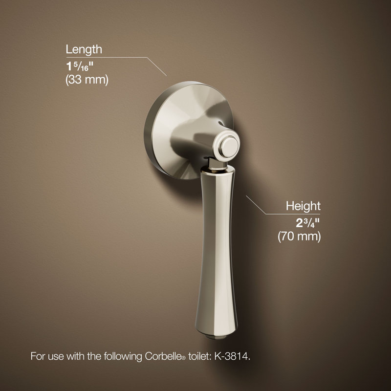 Corbelle Left-Hand Trip Lever, Vibrant Polished Nickel, Left Hand