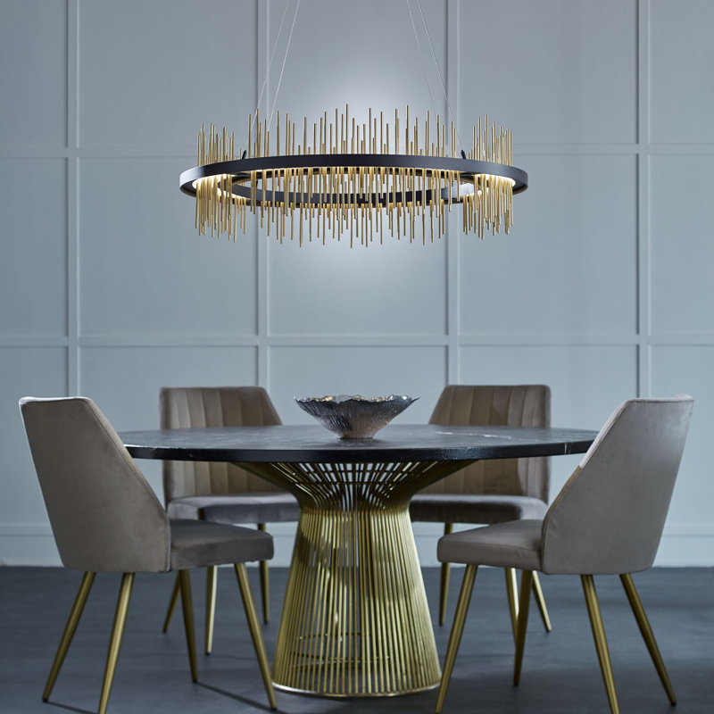 Gossamer 1 - Light Unique Geometric LED Pendant, Natural Iron, Sterling