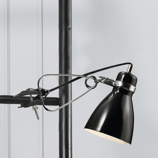 Hiltraud Metal Clip On Lamp, Black