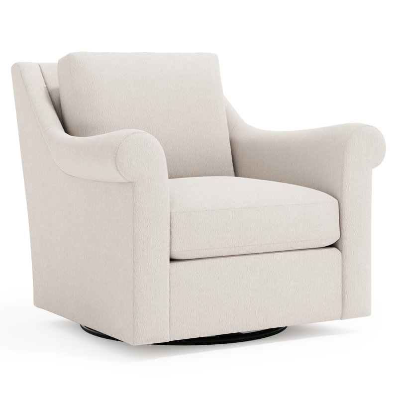 Fauteuil pivotant en tissu Keirnan - Sur mesure, 1159-033