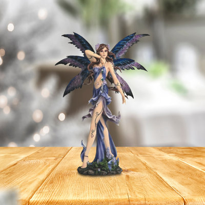 Grande sculpture fée mauve 29 "H