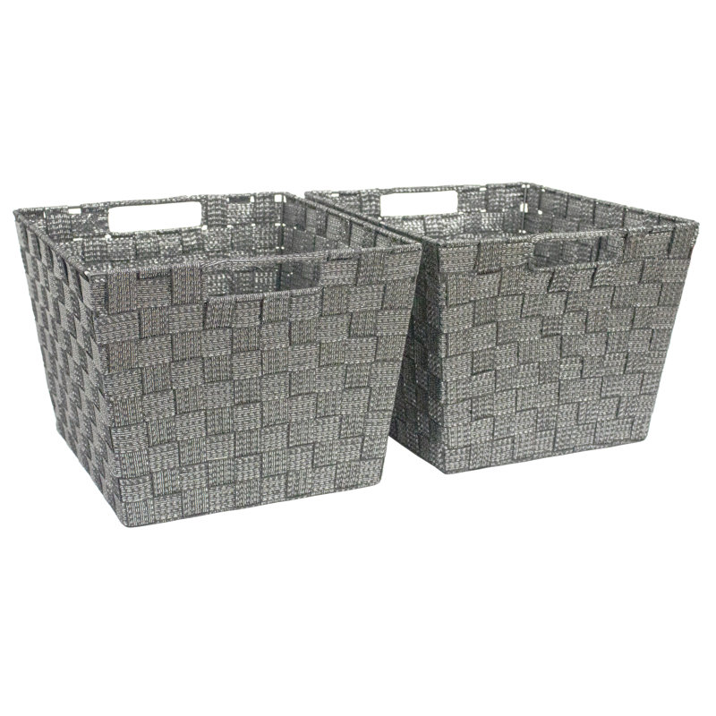 Ensemble de paniers en tissu, Gris