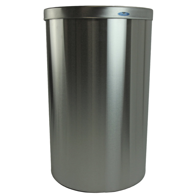 Poubelle 32 gallons, Acier inoxydable