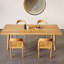 Brown Rectangular Solid Wood Dining Table-1180465130
