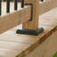 Nuvo fer - support de rail en acier 2 po x 4 po et plaque de connexion - noir