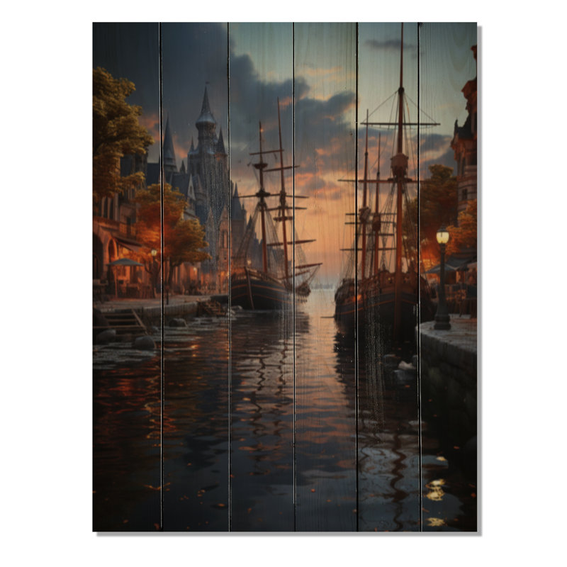 Allemagne, Allemagne, vue sur bois, H 20 po x l 10 po x P 0,78 po