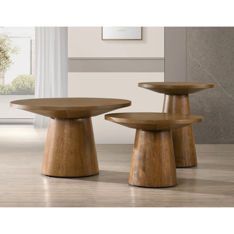  Table de canapé en bois massif Andreacchio, Noyer
