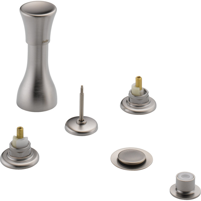 Other Core Widespread Vertical Bidet Faucet Less Handles, Brilliance Stainless