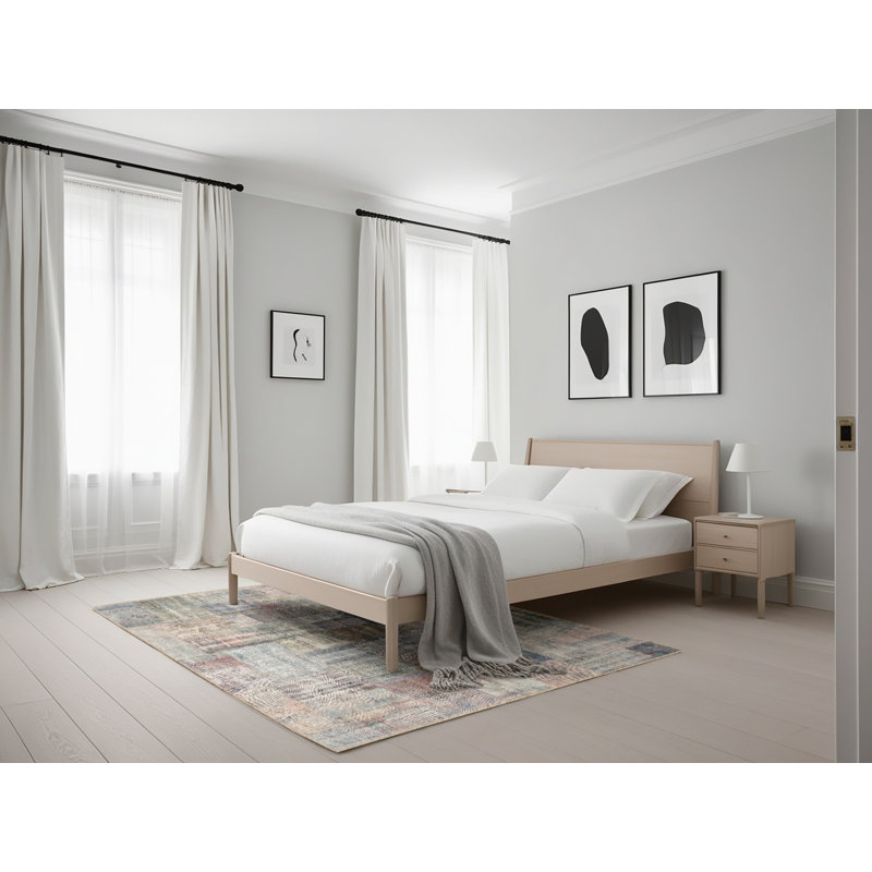 Tapis gris/noir/brun zone contemporaine, Rectangle 5 pi x 7 pi