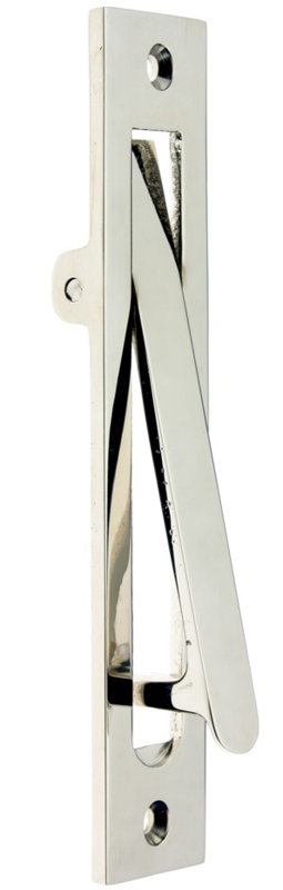 Solid Brass Edge Pull, Bright Nickel