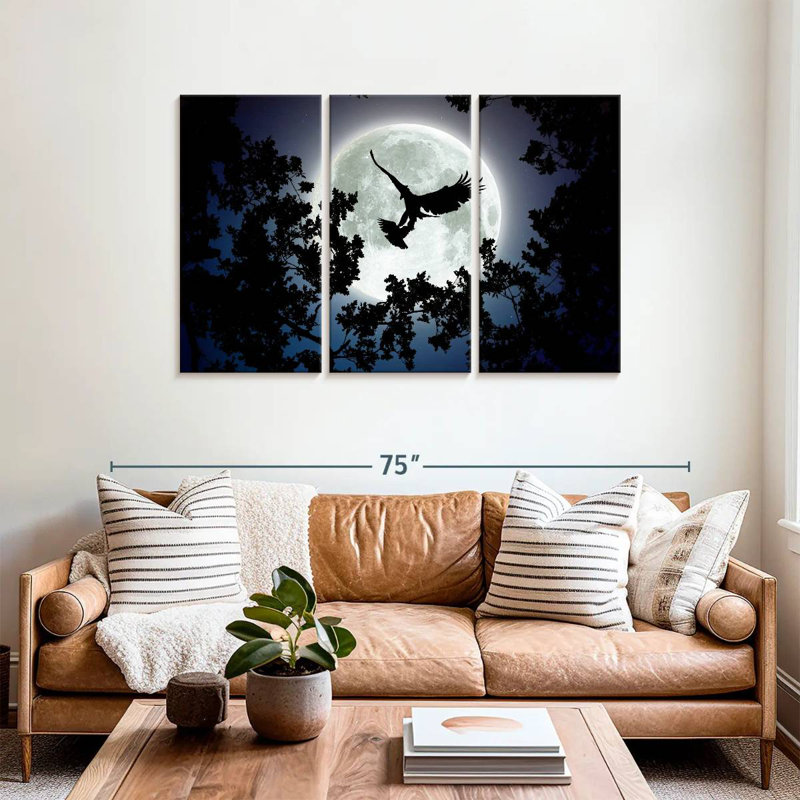 Brampt Night Hunting Eagle, 36" H x 57" W