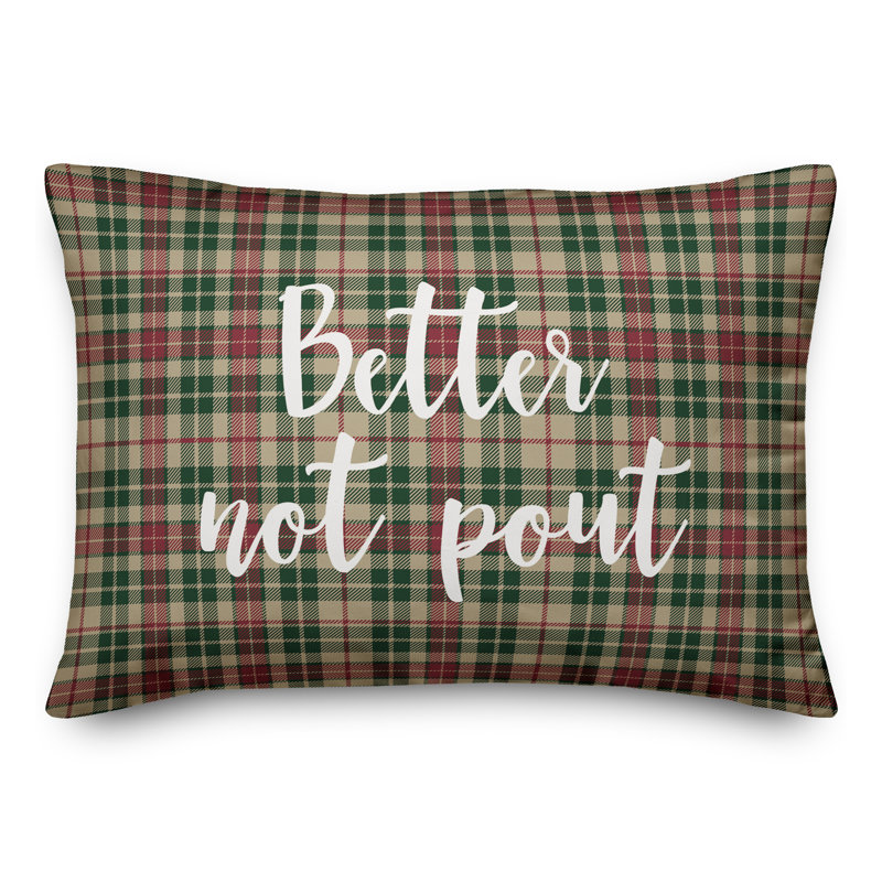  Coussin lombaire «Better Not Pout in Tartan»