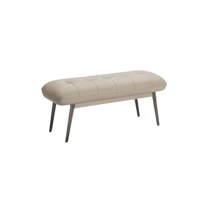 Banc rembourré en cuir véritable Karsch