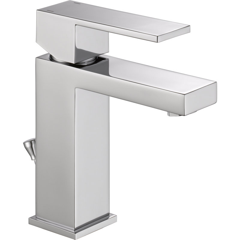 Ara Matte Black Bathroom Faucet, Single Hole Bathroom Sink Faucet for Vanity, Metal Push-Pop Drain Assembly, Chrome, Chrome