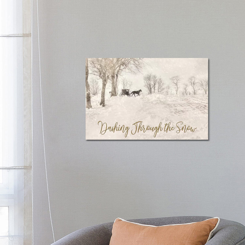 Dashing Through The Snow by Lori Deiter - Print on Canvas, 45.72cm H x 66.04cm W x 3.81cm D, Wrapped Canvas