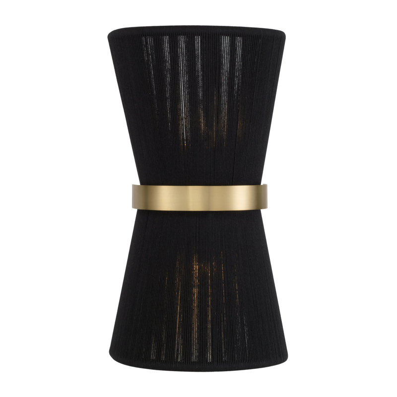 Cecilia Steel Flush Mounted Sconce, Black