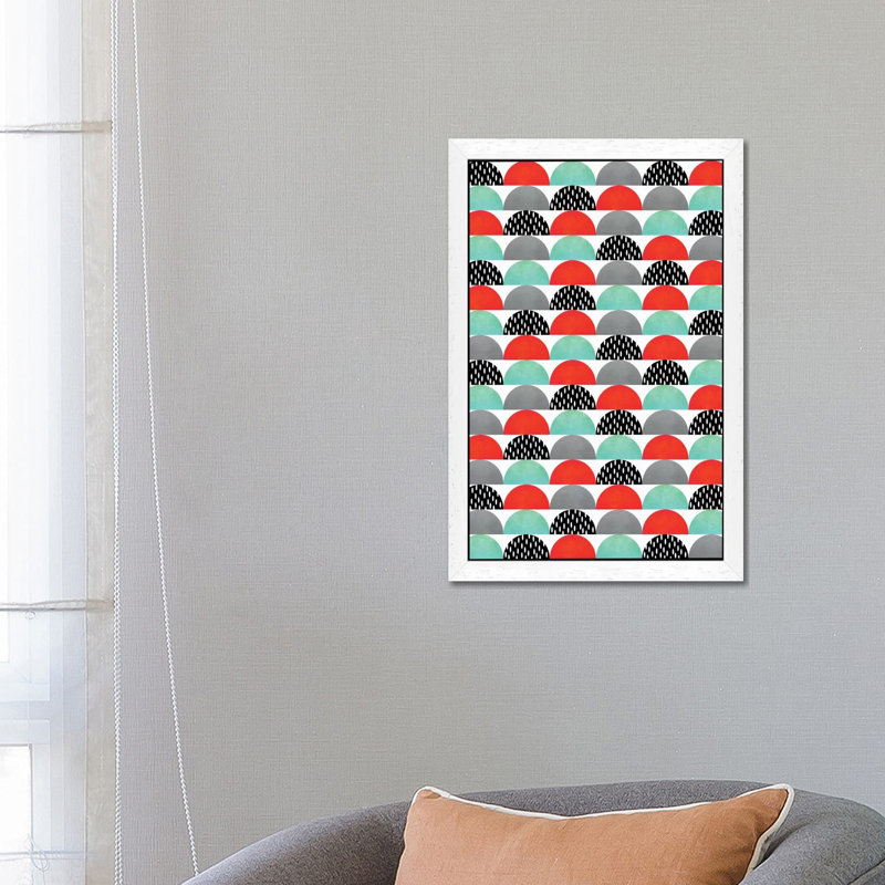 My Favorite Candy (Red And Turquoise) by Elisabeth Fredriksson - Print on Canvas, 101.6 cm H x 66.04 cm W