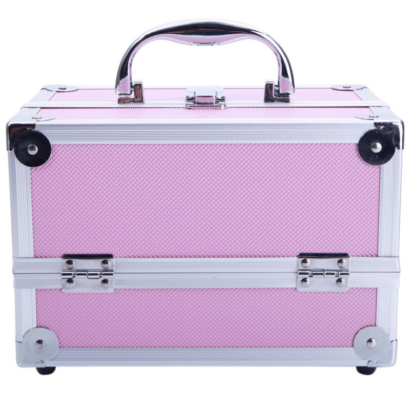 Boîte de rangement à bijoux avec étui à bijoux en aluminium Hackler, Rose