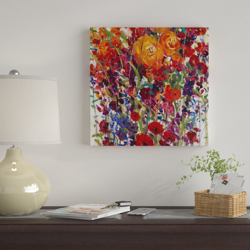 « mixed bouquet iii », reproduction sur toile, H 18 po x l 18 po x P 1,5 po, Toile tendue, Pas de tapis