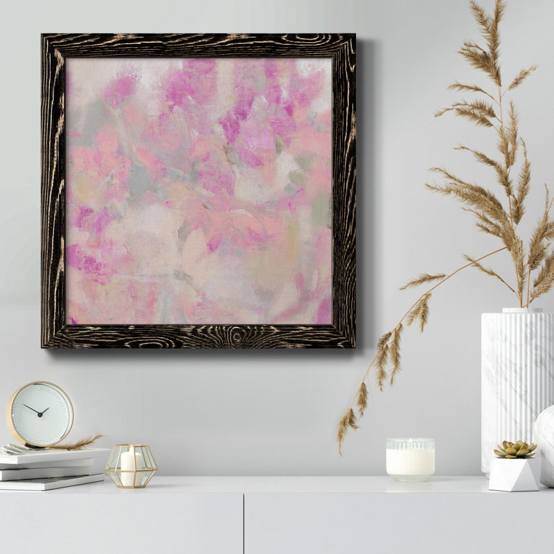 Toile encadrée Blooming Shrub I-Premium - prête à être accrochée, H 31,5 po x l 31,5 po x P 1,5 po, Noir